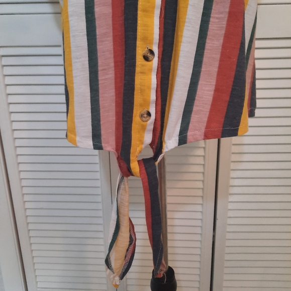 Bobbie brooks striped cotton blend top sz 2X *D6 - Picture 5 of 6